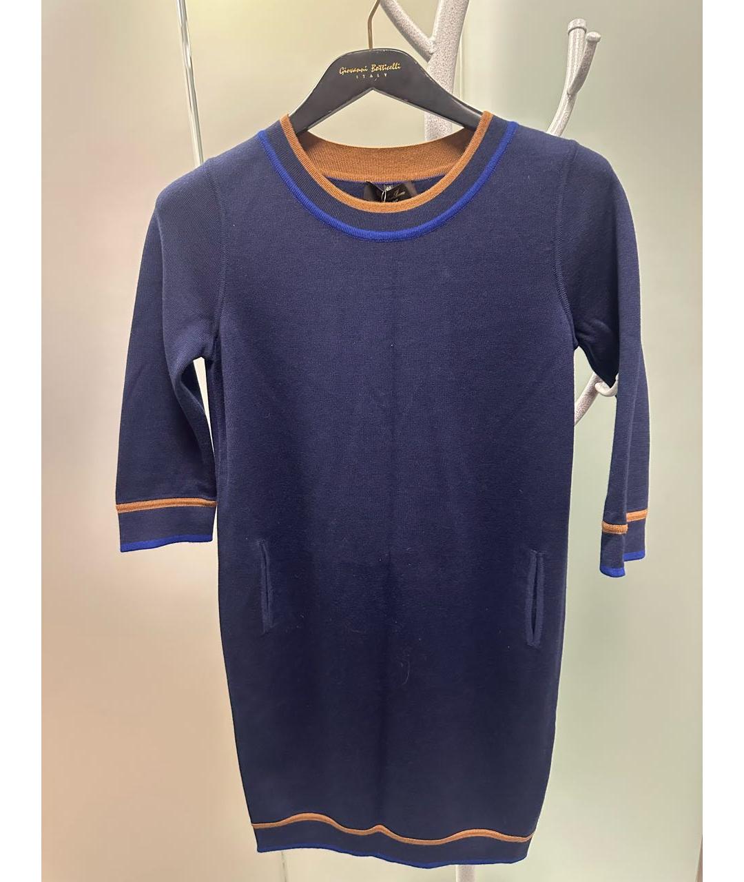 LORO PIANA Синее повседневное платье, фото 5