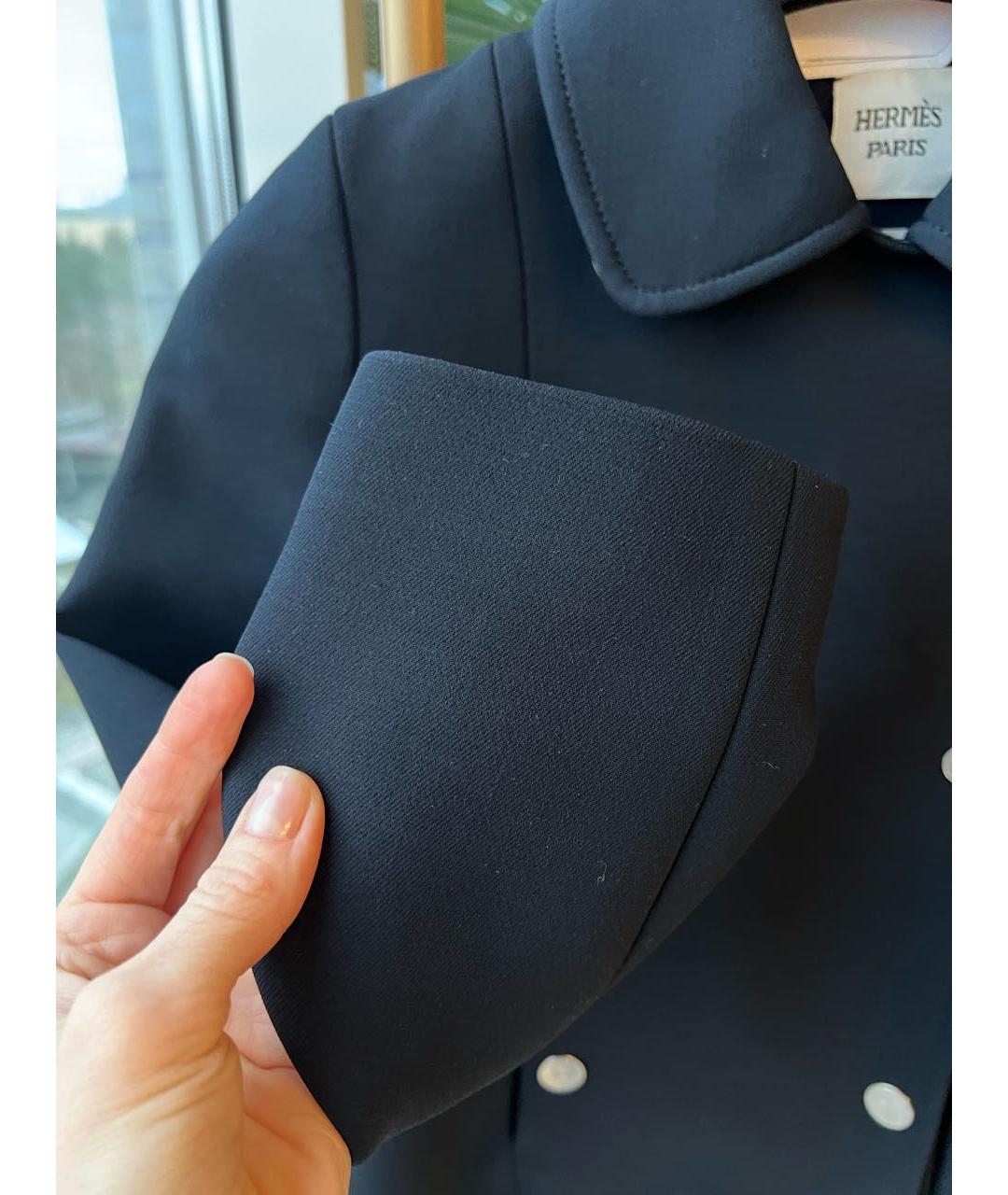 HERMES Черный шерстяной жакет/пиджак, фото 3