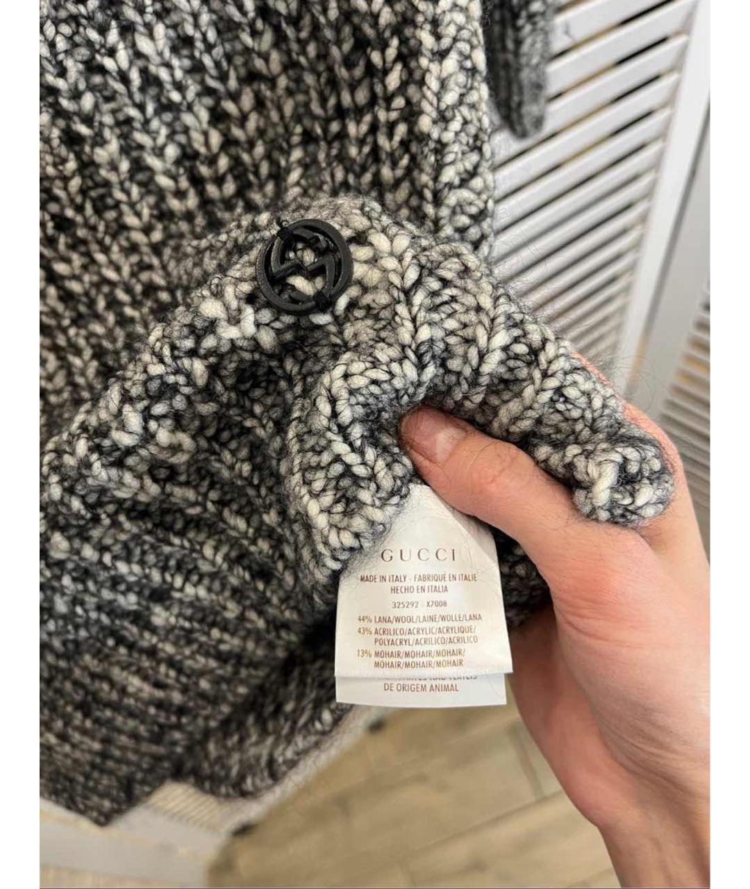 GUCCI Черный шерстяной джемпер / свитер, фото 5