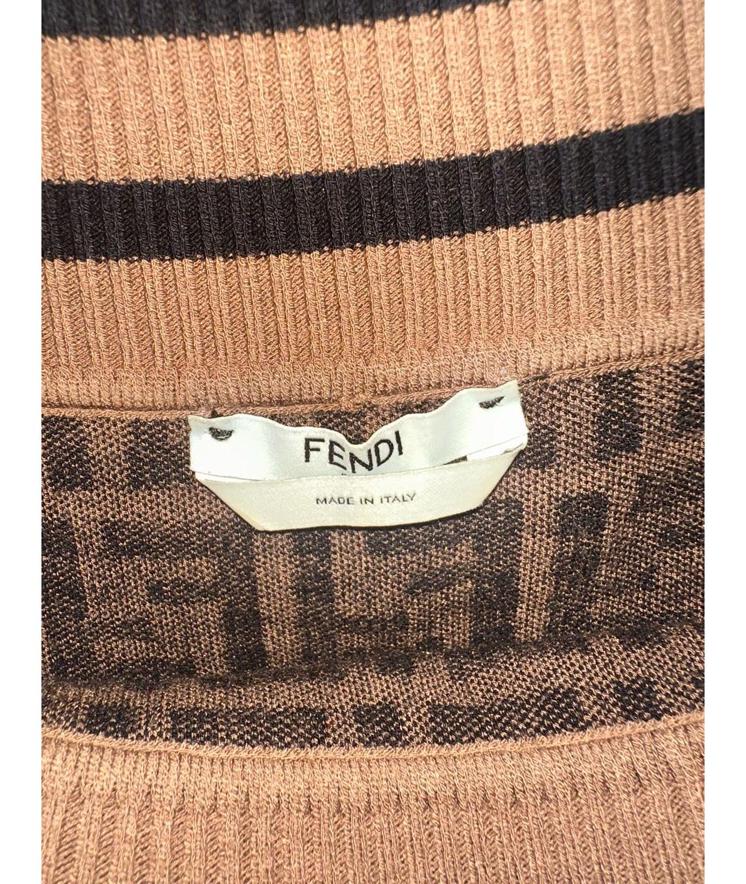 FENDI Бежевое повседневное платье, фото 4