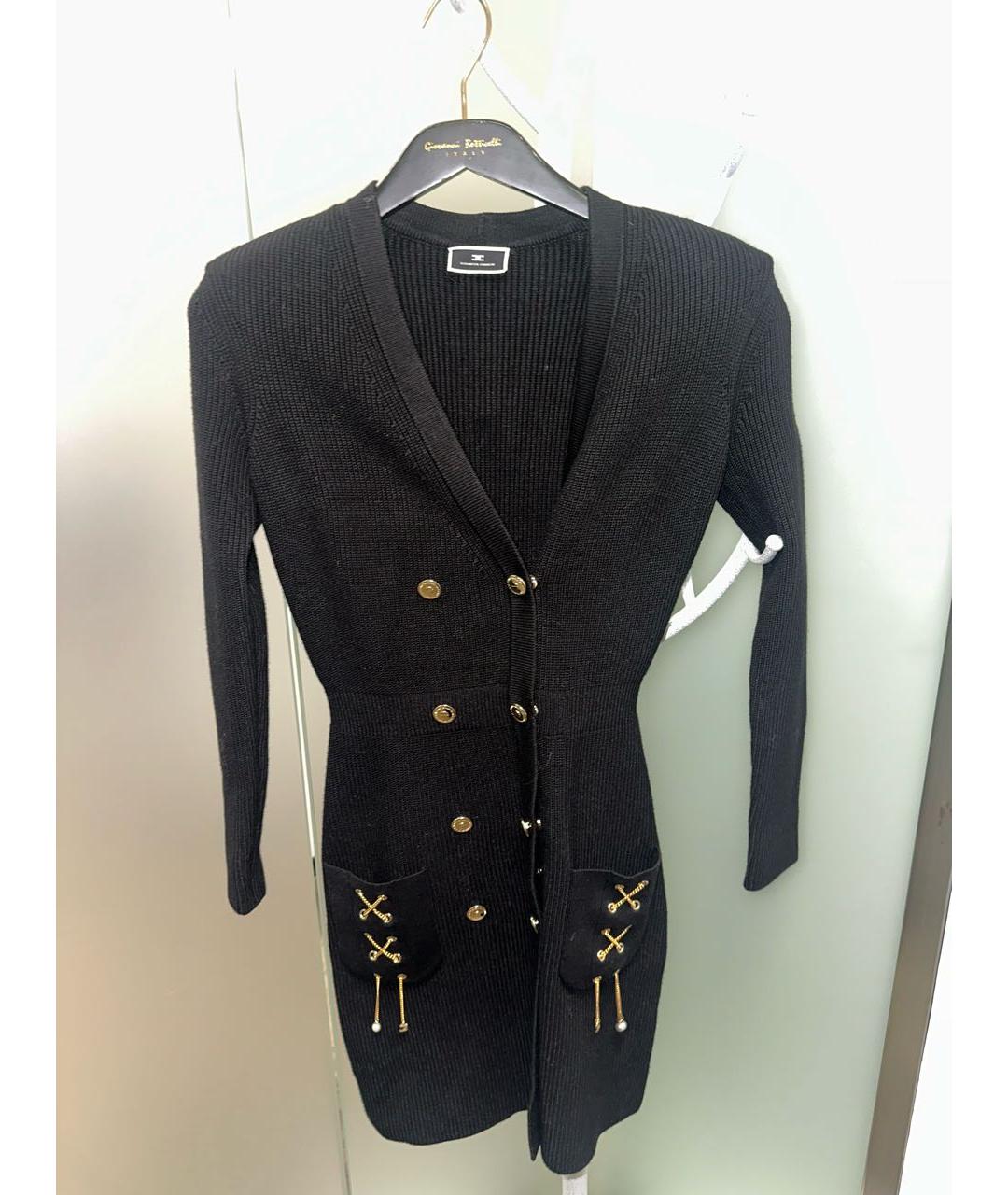 ELISABETTA FRANCHI Черное вечернее платье, фото 7