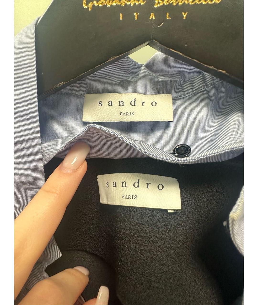 SANDRO Черное повседневное платье, фото 4