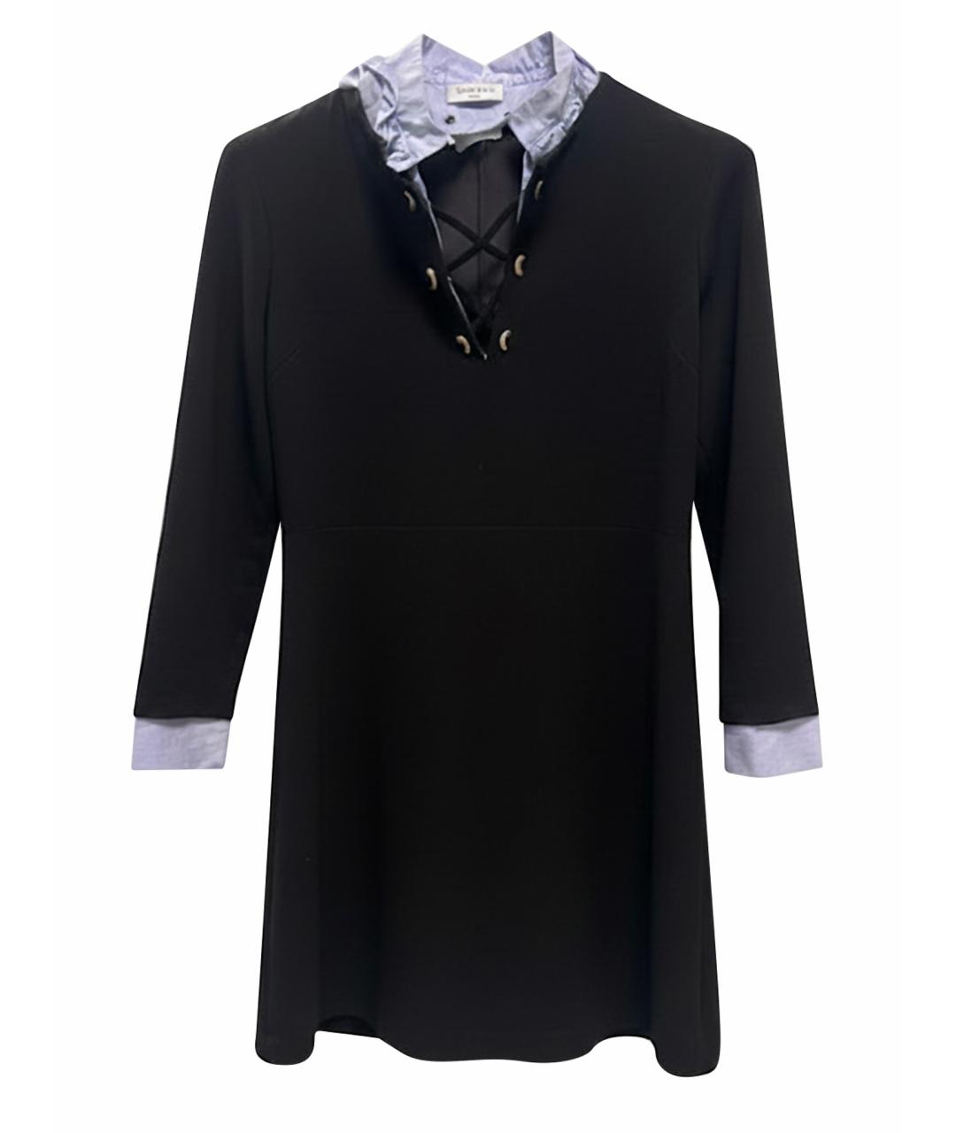 SANDRO Черное повседневное платье, фото 1