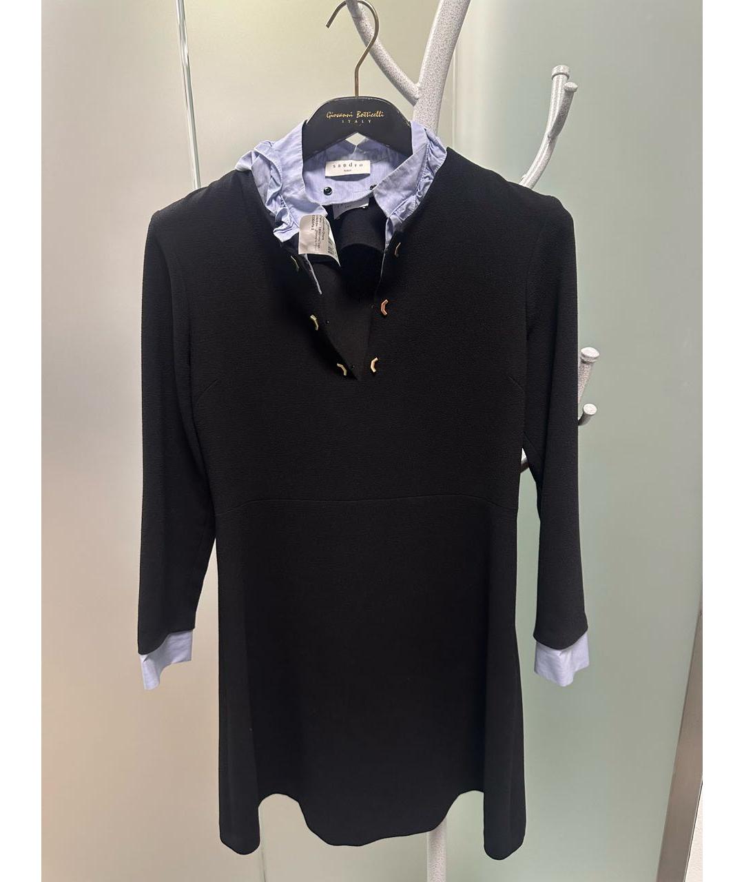 SANDRO Черное повседневное платье, фото 5