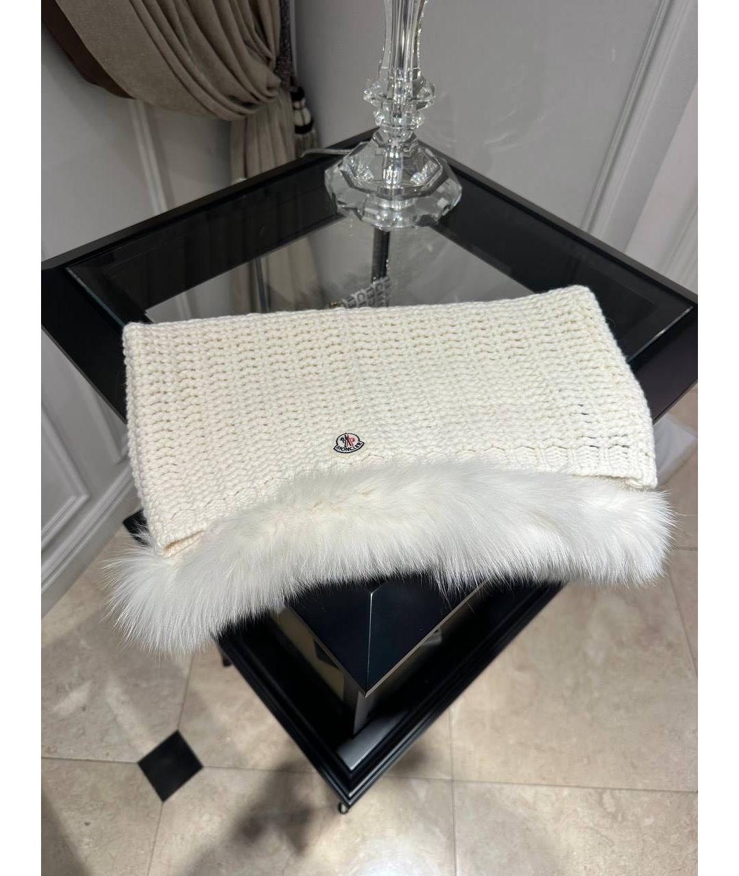 MONCLER Белая шапка, фото 2