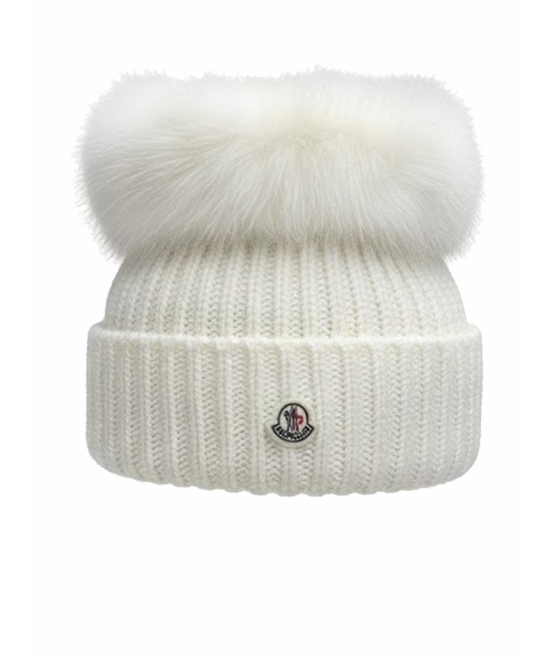 MONCLER Белая шапка, фото 1