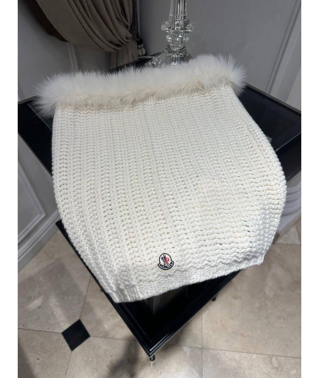 MONCLER Белая шапка, фото 4
