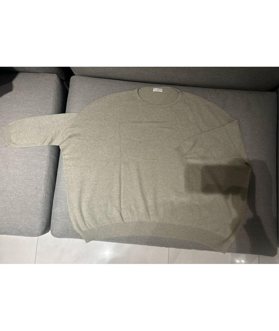 BRUNELLO CUCINELLI Бежевый кашемировый джемпер / свитер, фото 2