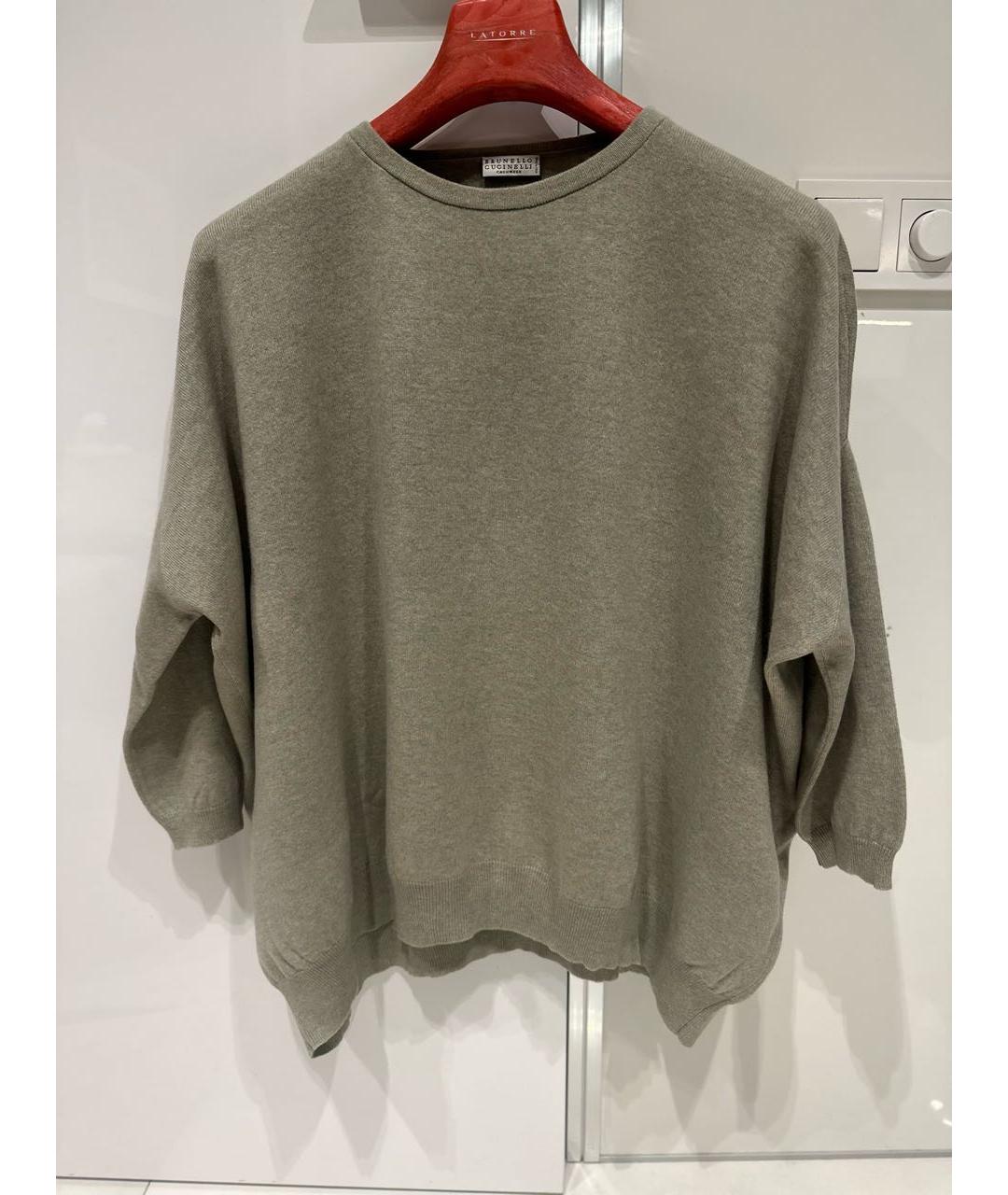 BRUNELLO CUCINELLI Бежевый кашемировый джемпер / свитер, фото 5