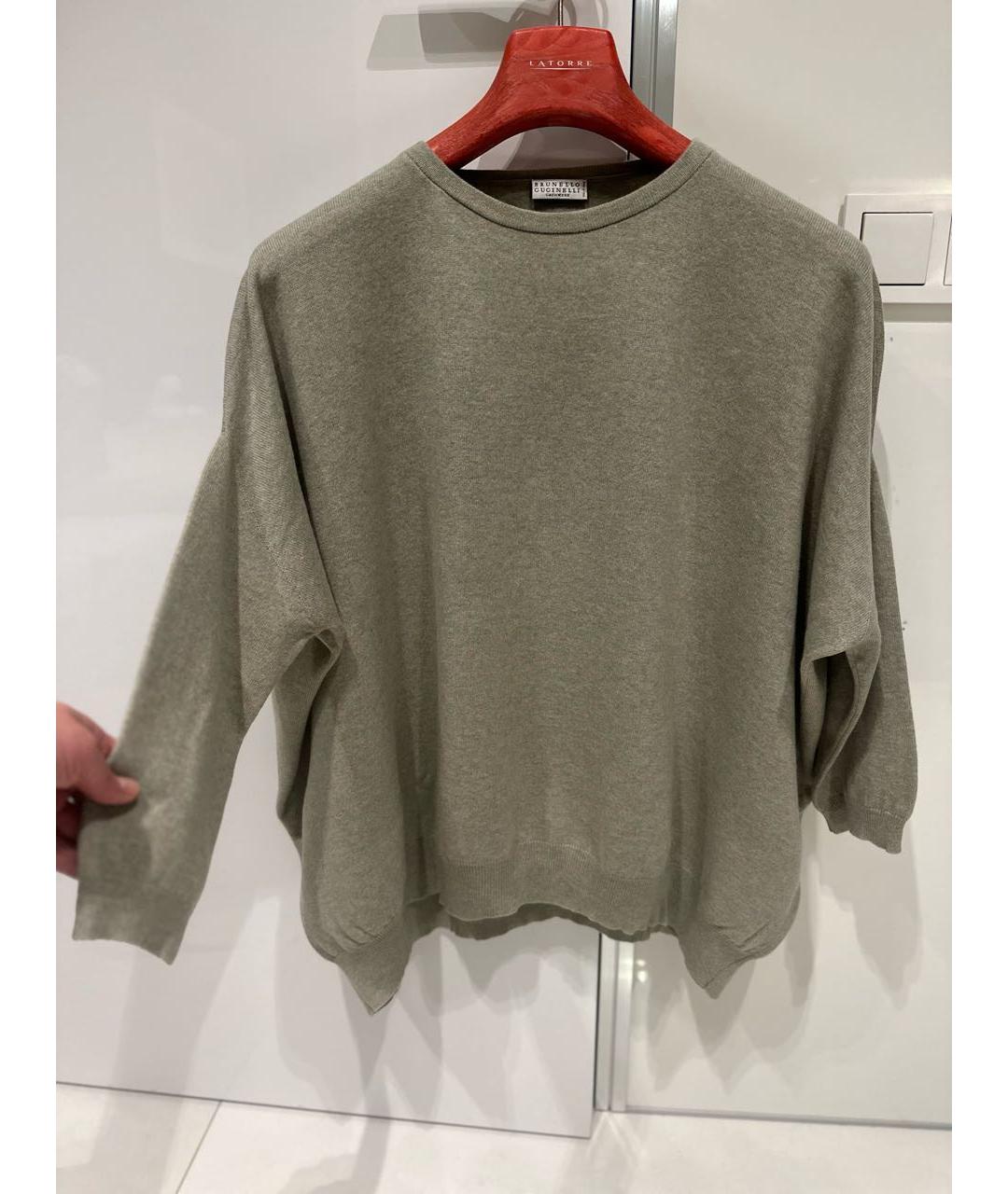 BRUNELLO CUCINELLI Бежевый кашемировый джемпер / свитер, фото 6