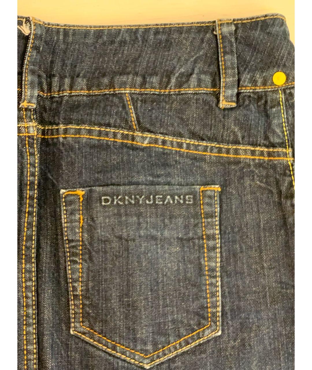 DKNY Синяя деним юбка мини, фото 4