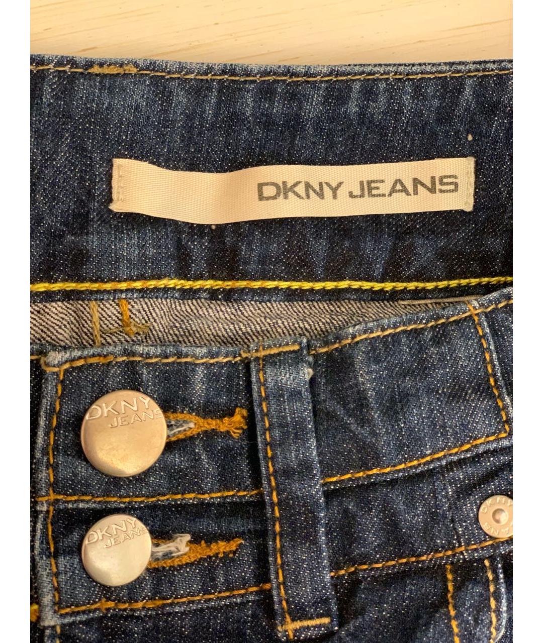 DKNY Синяя деним юбка мини, фото 3