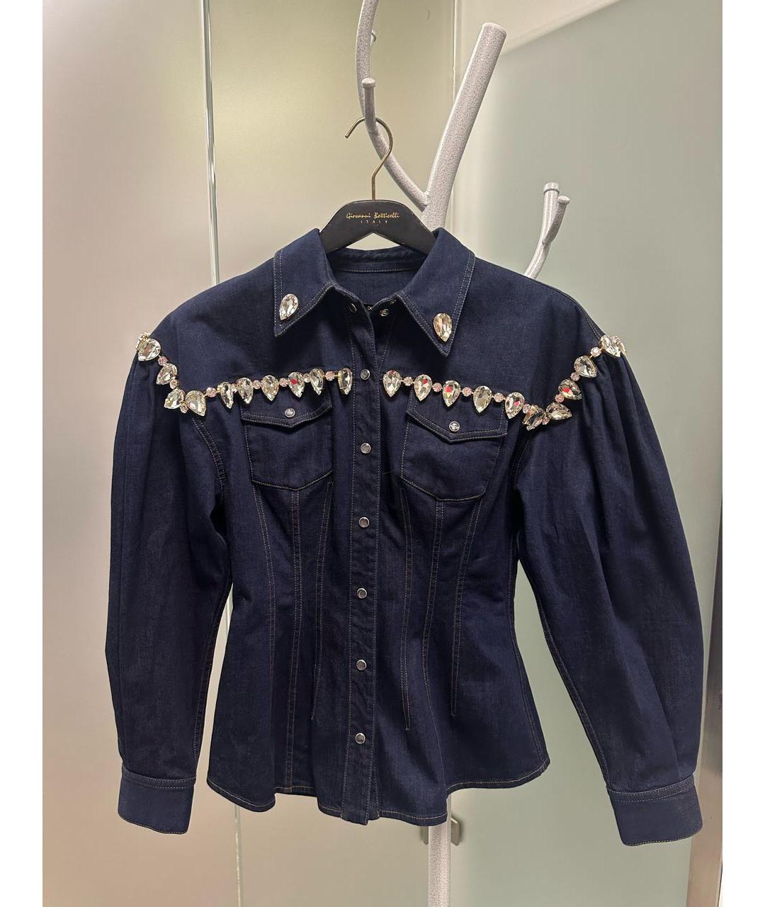 DOLCE&GABBANA Синий деним костюм с брюками, фото 9