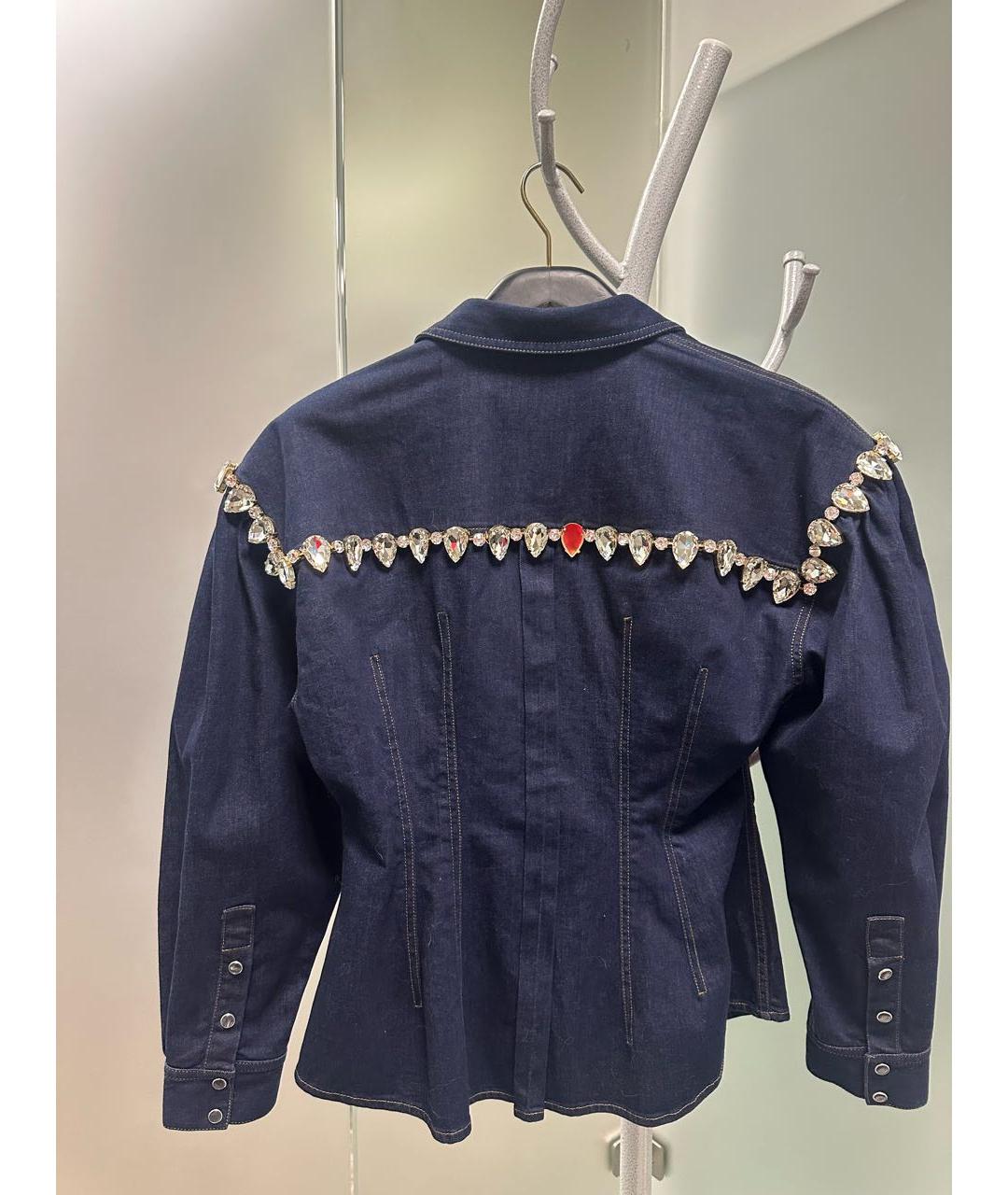 DOLCE&GABBANA Синий деним костюм с брюками, фото 7