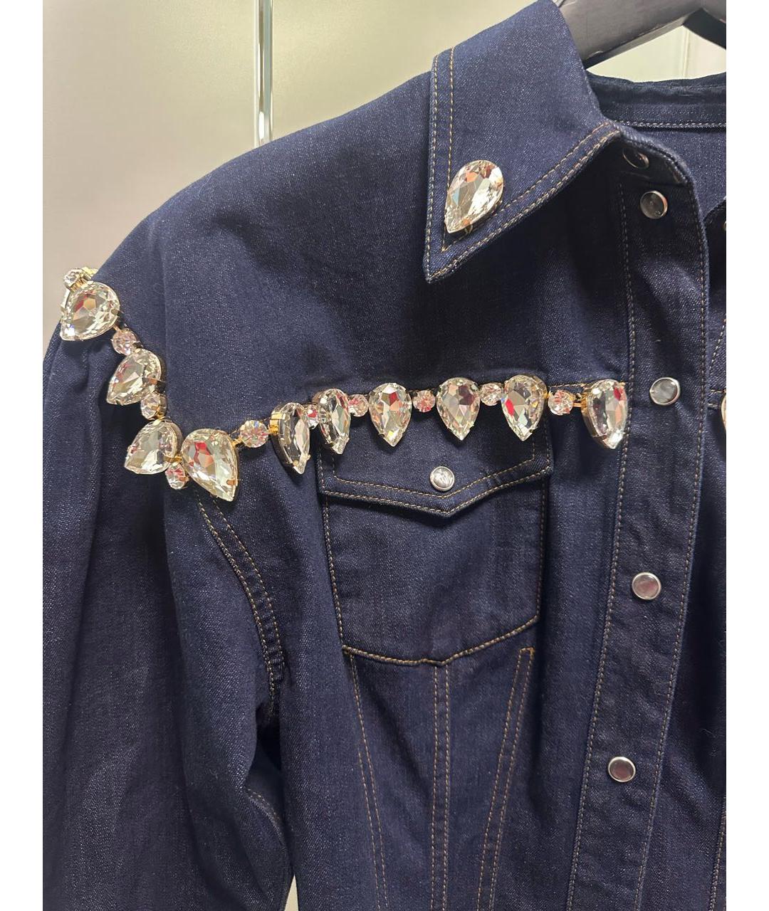 DOLCE&GABBANA Синий деним костюм с брюками, фото 6