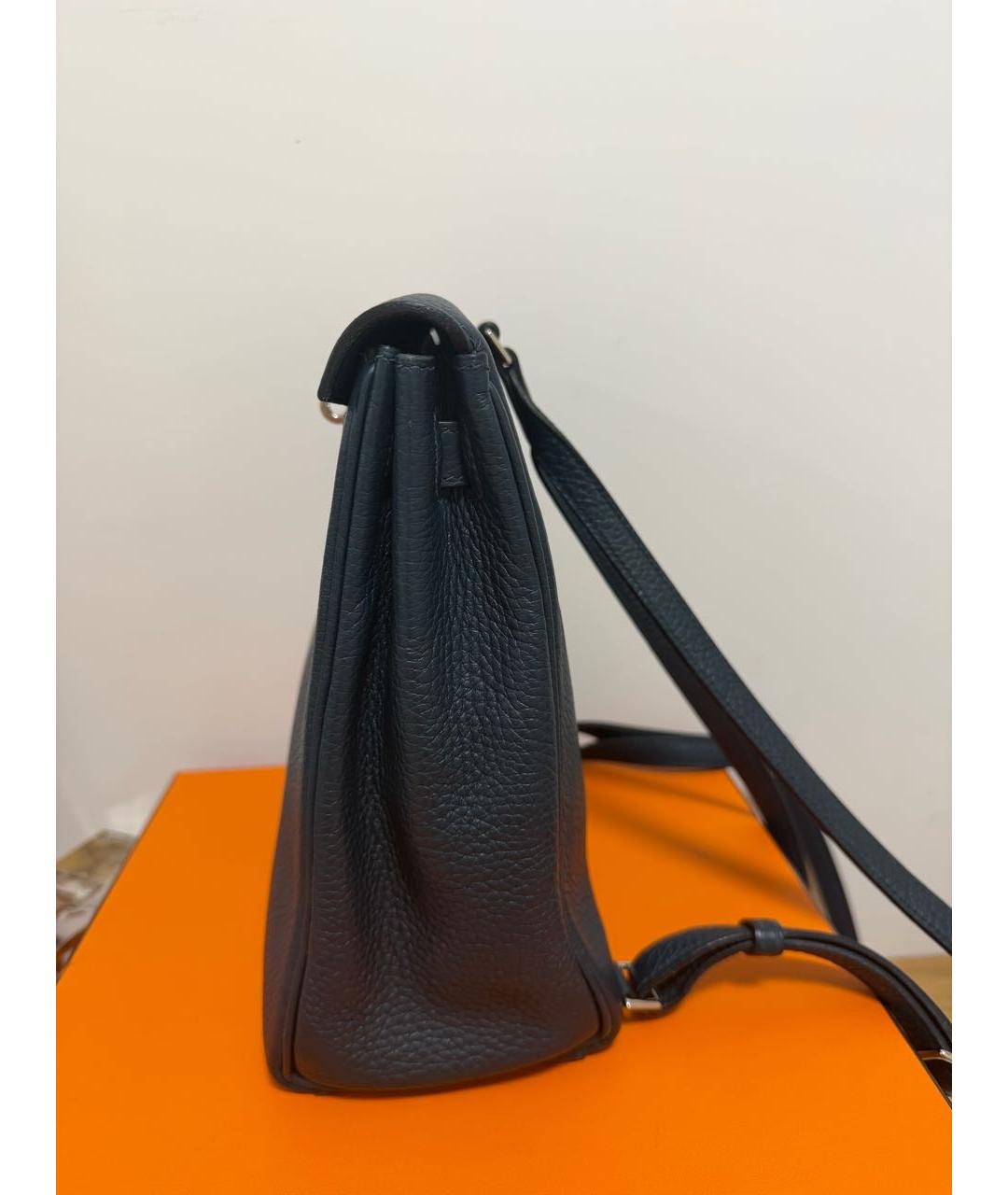 HERMES Синяя кожаная сумка через плечо, фото 2