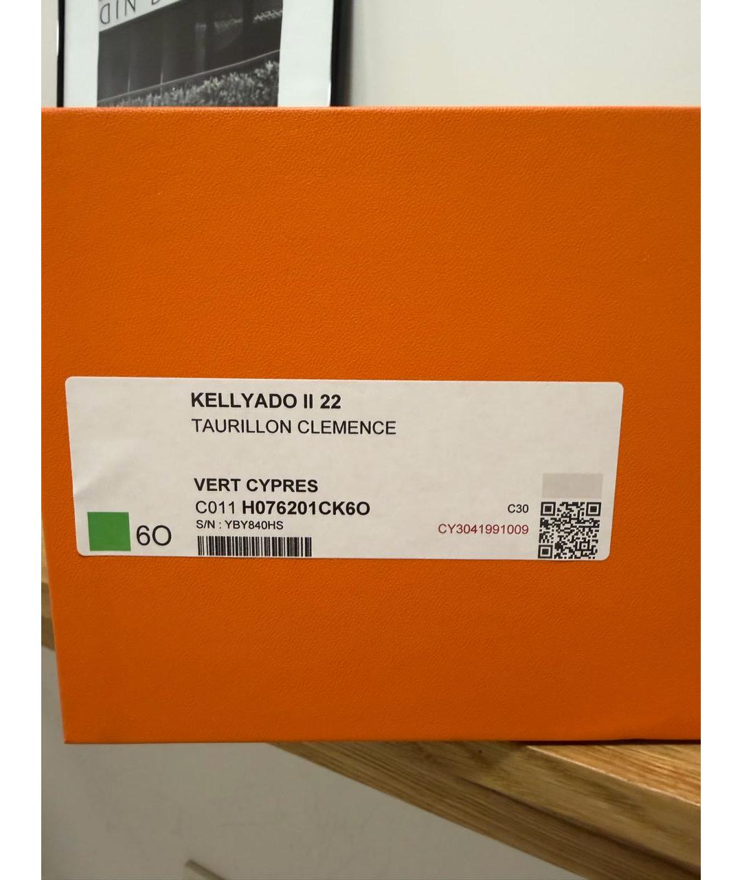 HERMES Синяя кожаная сумка через плечо, фото 8