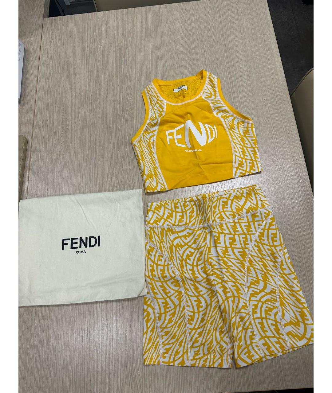 FENDI Желтый спортивные костюмы, фото 8