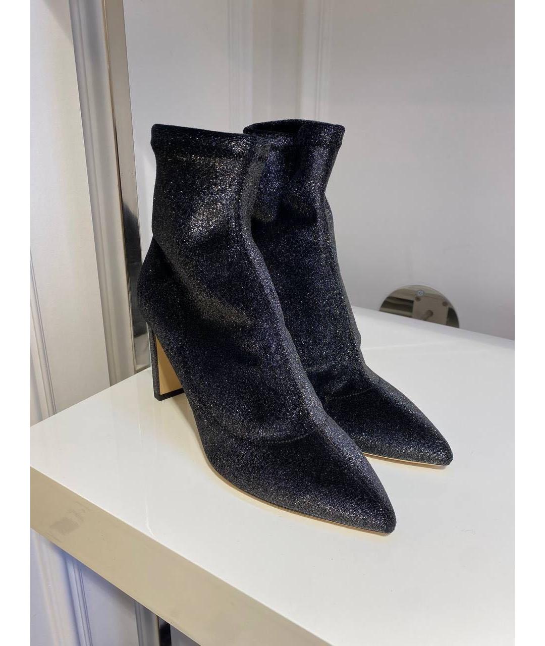 JIMMY CHOO Черные бархатные ботильоны, фото 2