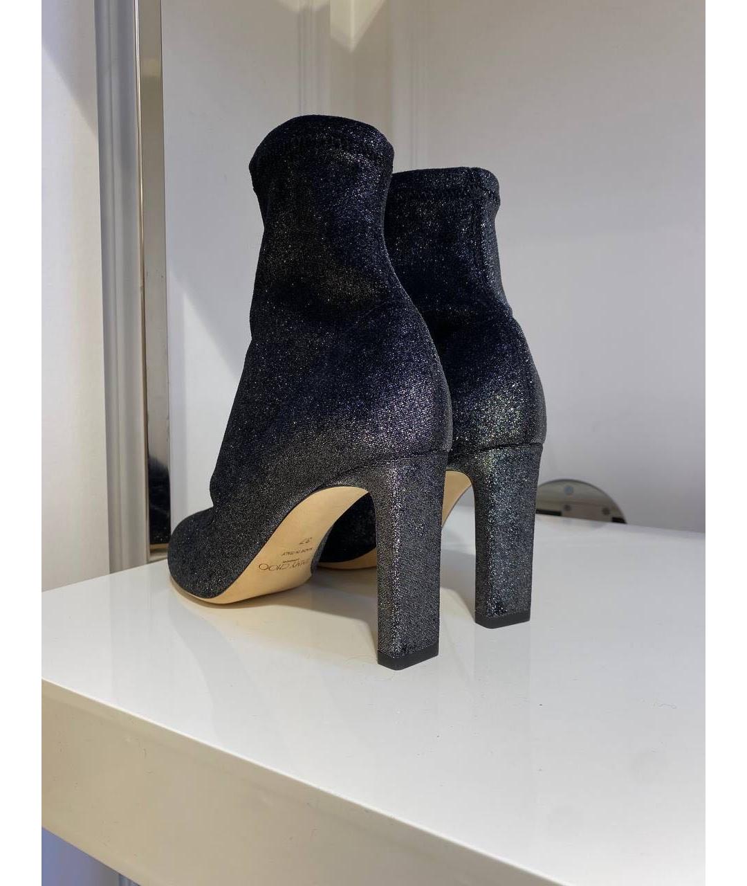 JIMMY CHOO Черные бархатные ботильоны, фото 3