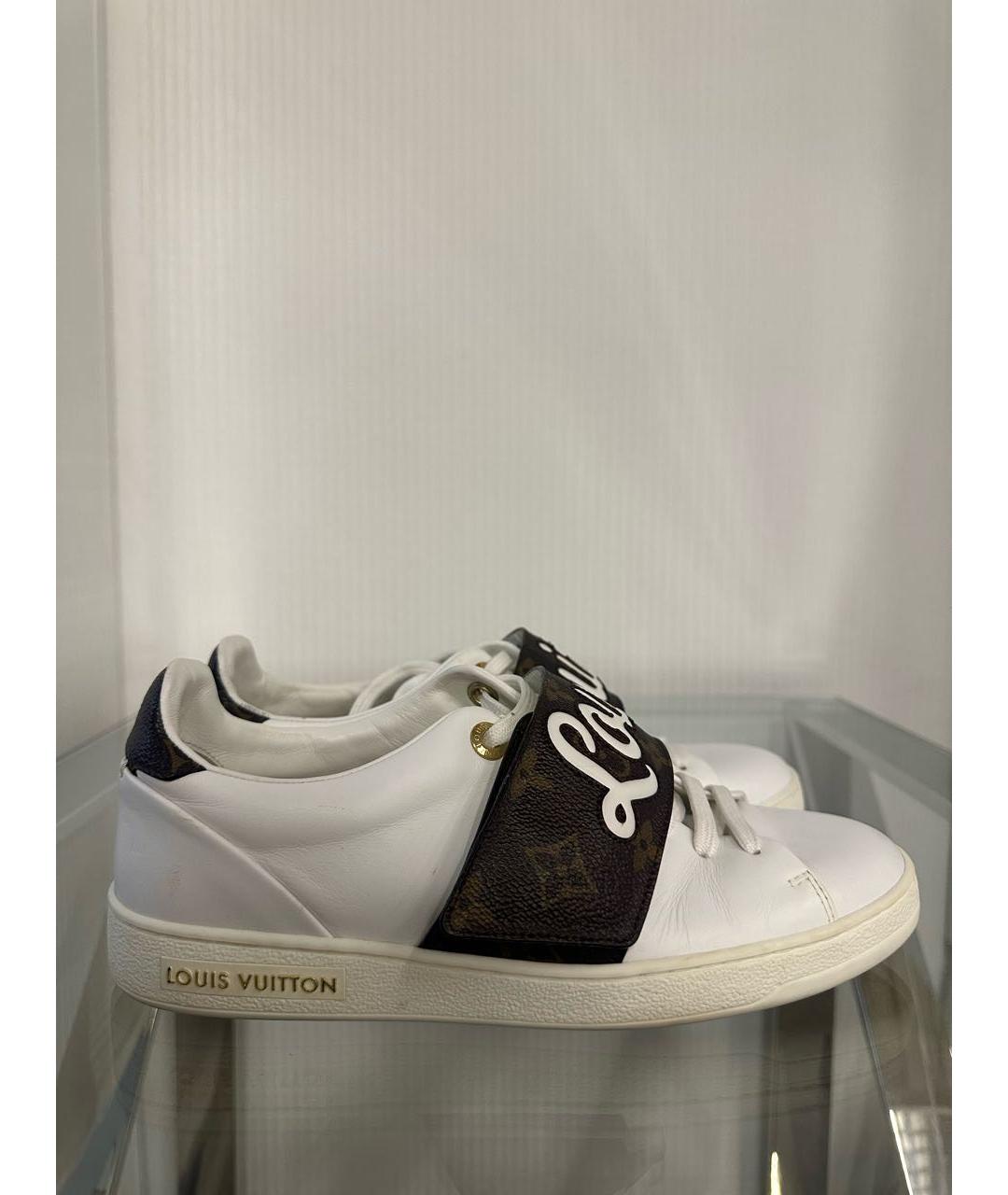 LOUIS VUITTON Белые кожаные кеды, фото 6