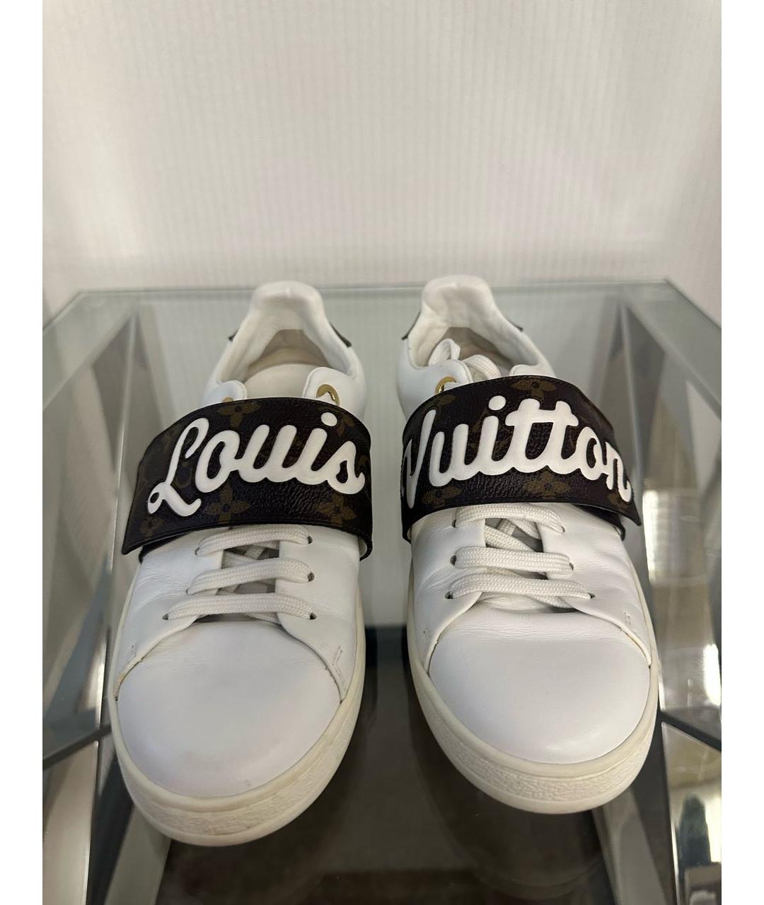 LOUIS VUITTON Белые кожаные кеды, фото 2