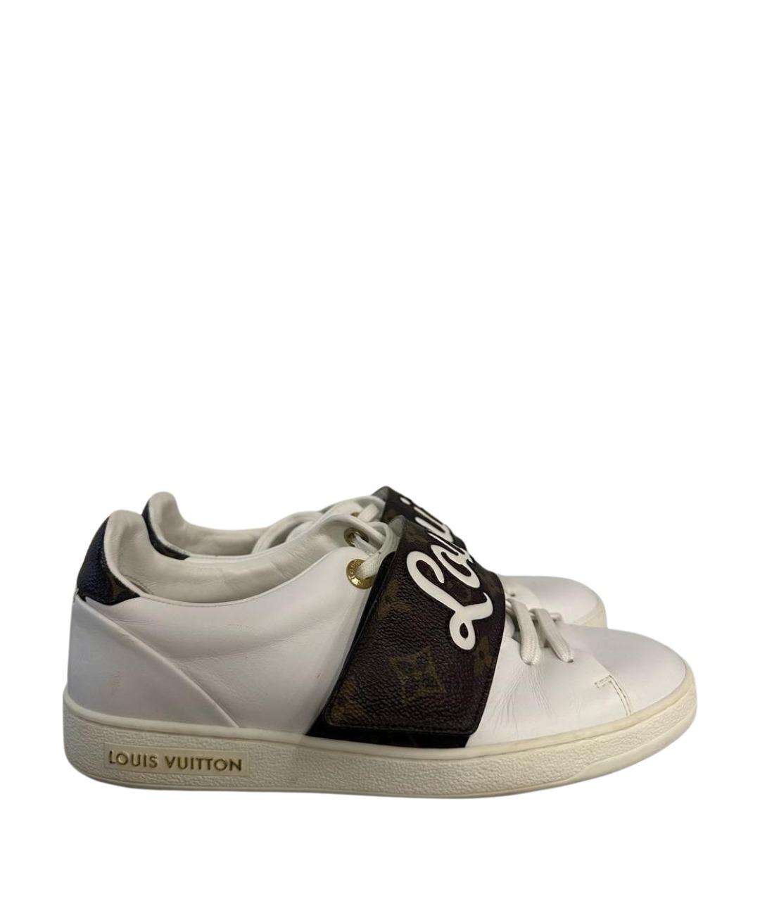 LOUIS VUITTON Белые кожаные кеды, фото 1