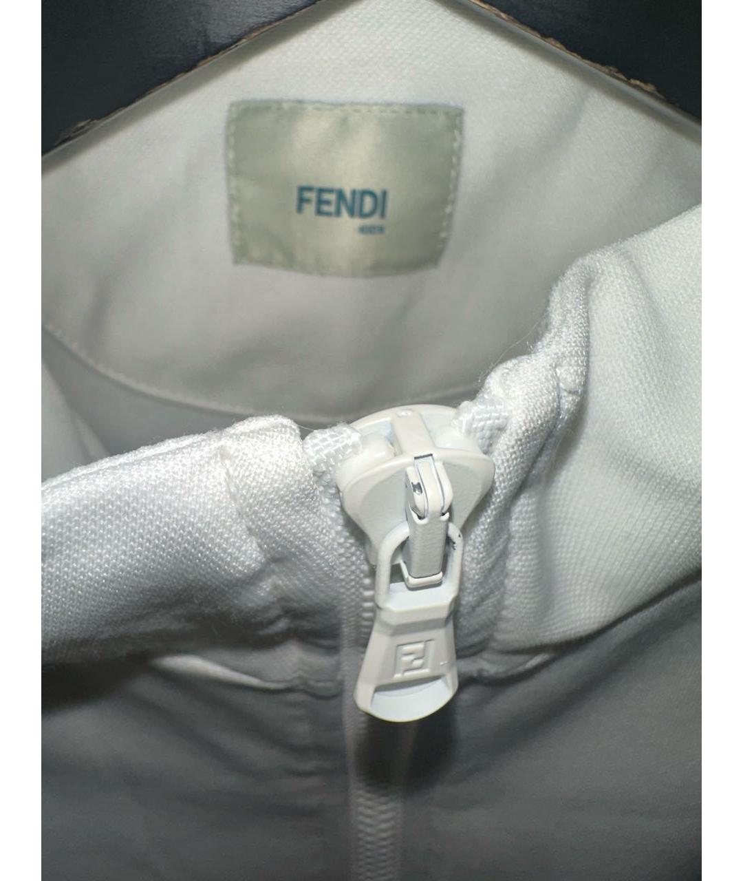 FENDI Белая спортивная куртка, фото 4