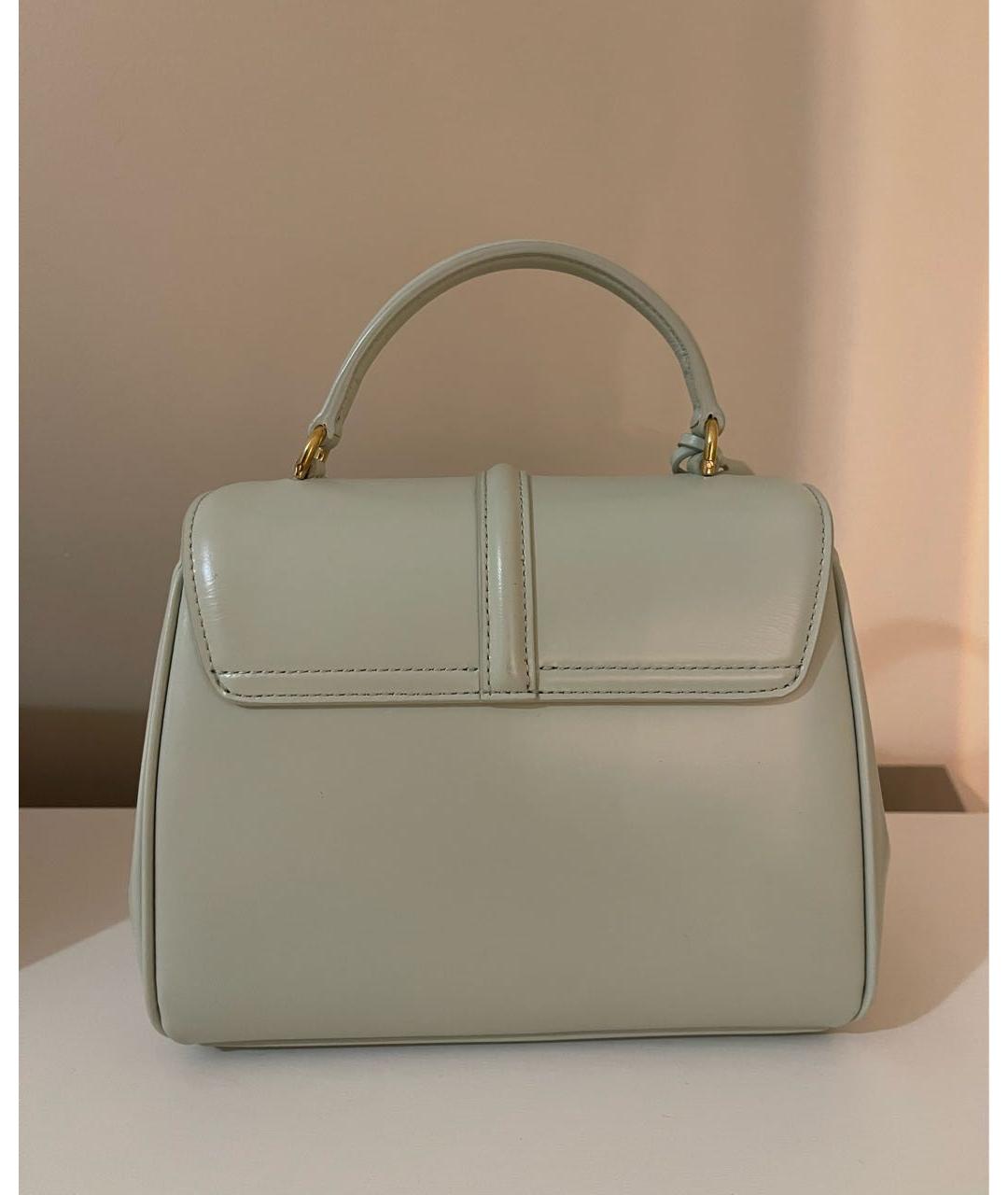 CELINE Голубая кожаная сумка с короткими ручками, фото 3