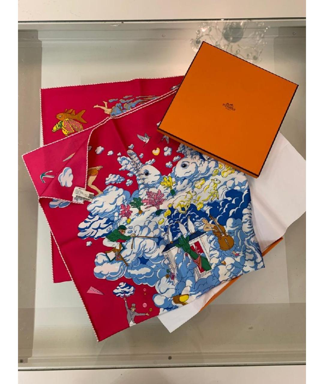 HERMES Мульти шелковый платок, фото 2