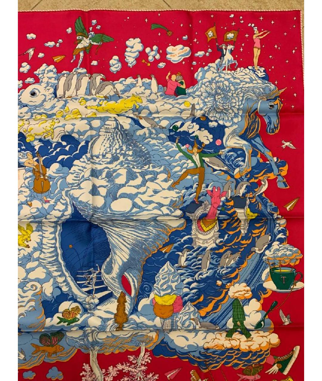 HERMES Мульти шелковый платок, фото 4