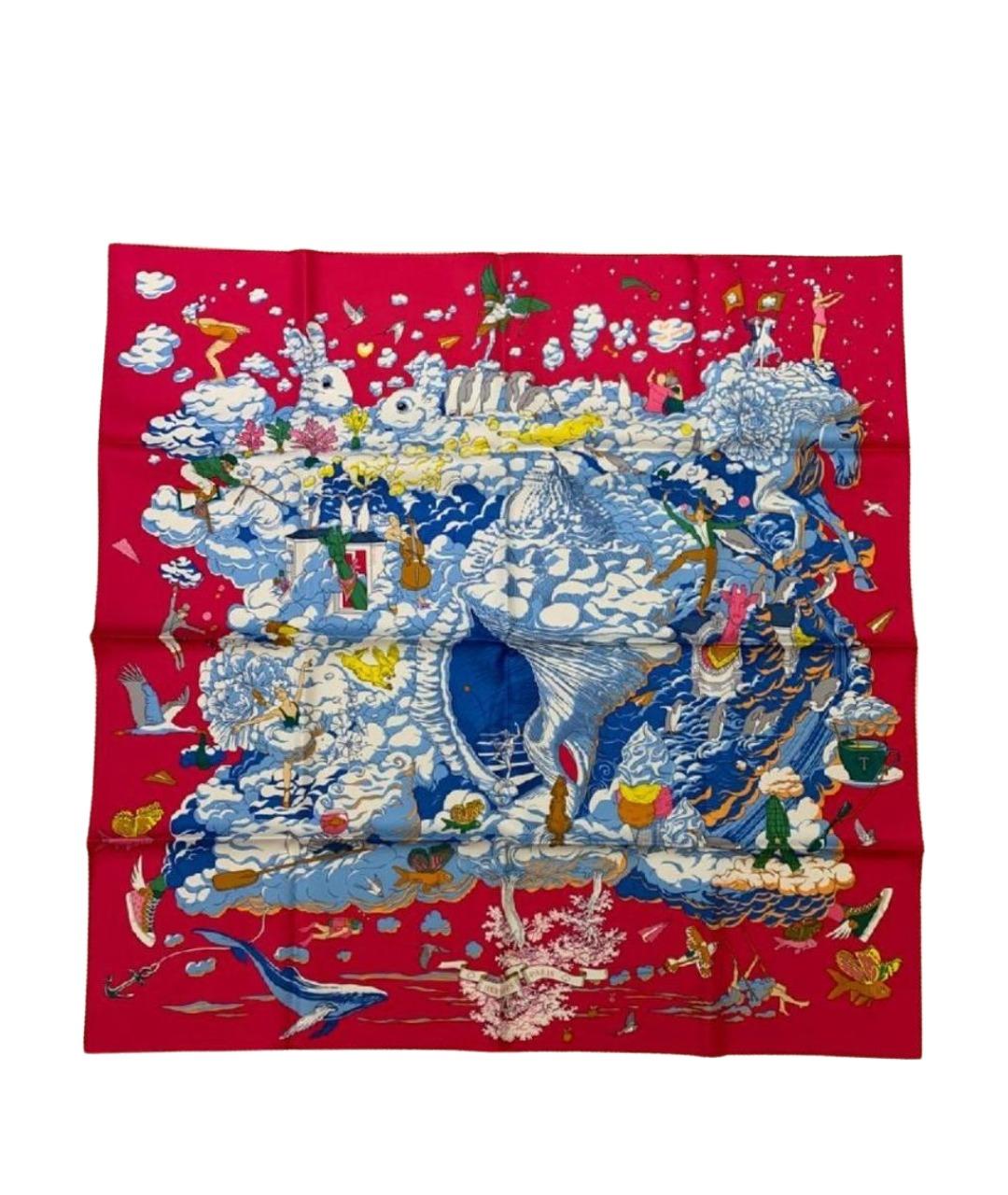 HERMES Мульти шелковый платок, фото 1