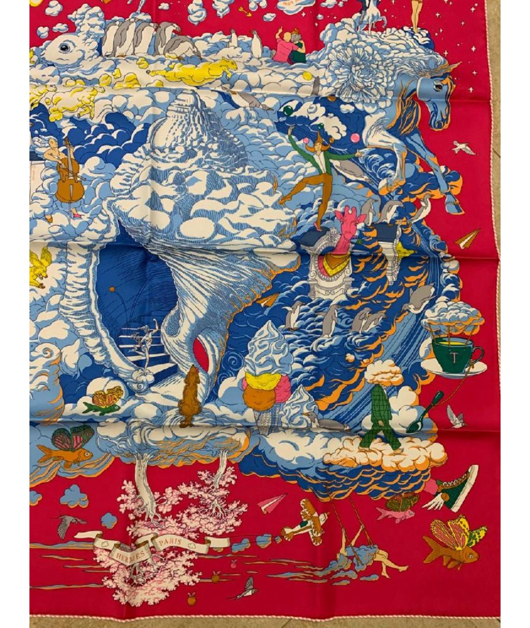 HERMES Мульти шелковый платок, фото 6