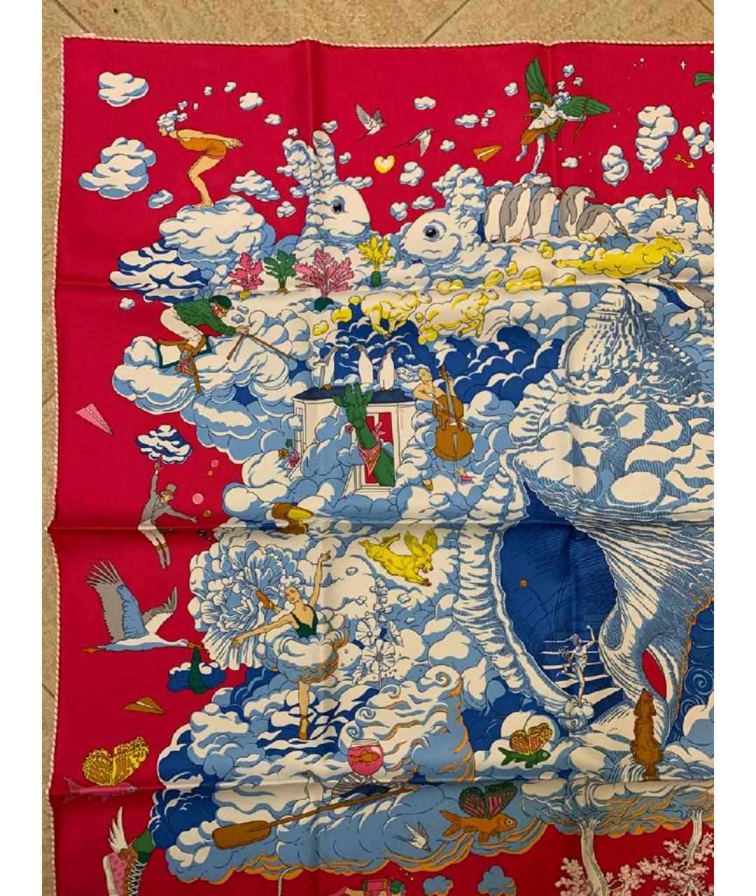 HERMES Мульти шелковый платок, фото 3