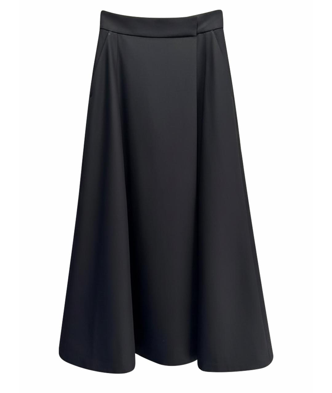 123 Черная хлопковая юбка миди, фото 1