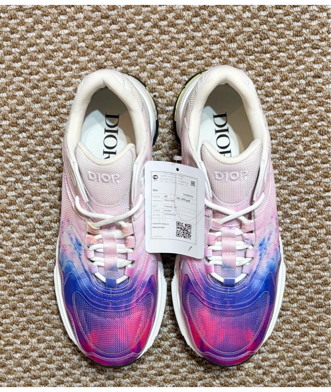 CHRISTIAN DIOR Мульти текстильные низкие кроссовки / кеды, фото 3