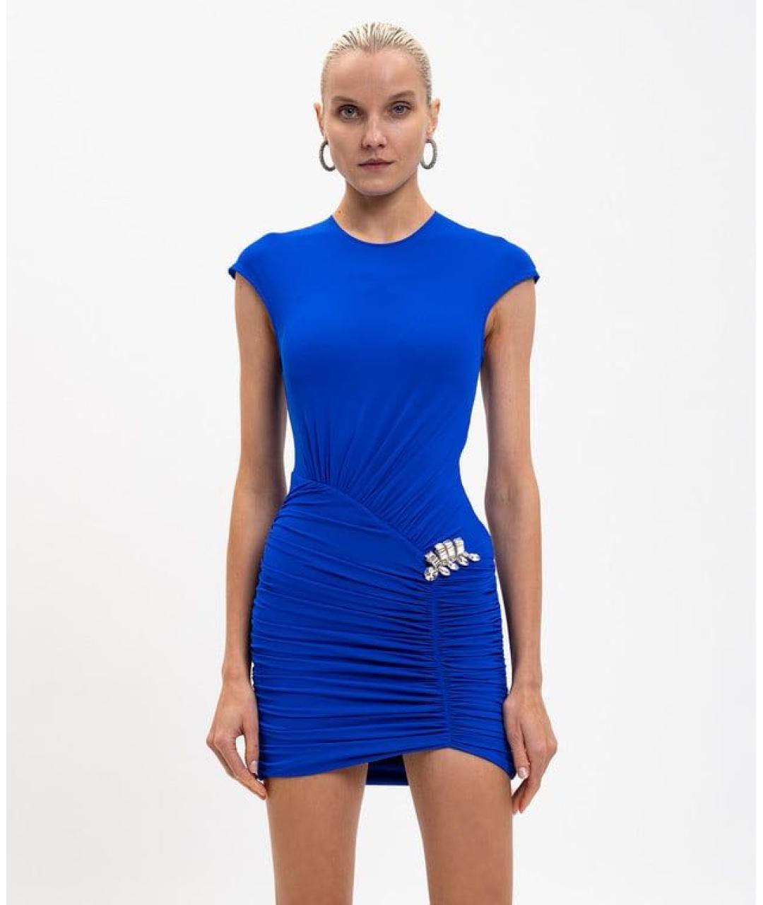 DAVID KOMA Синее коктейльное платье, фото 6