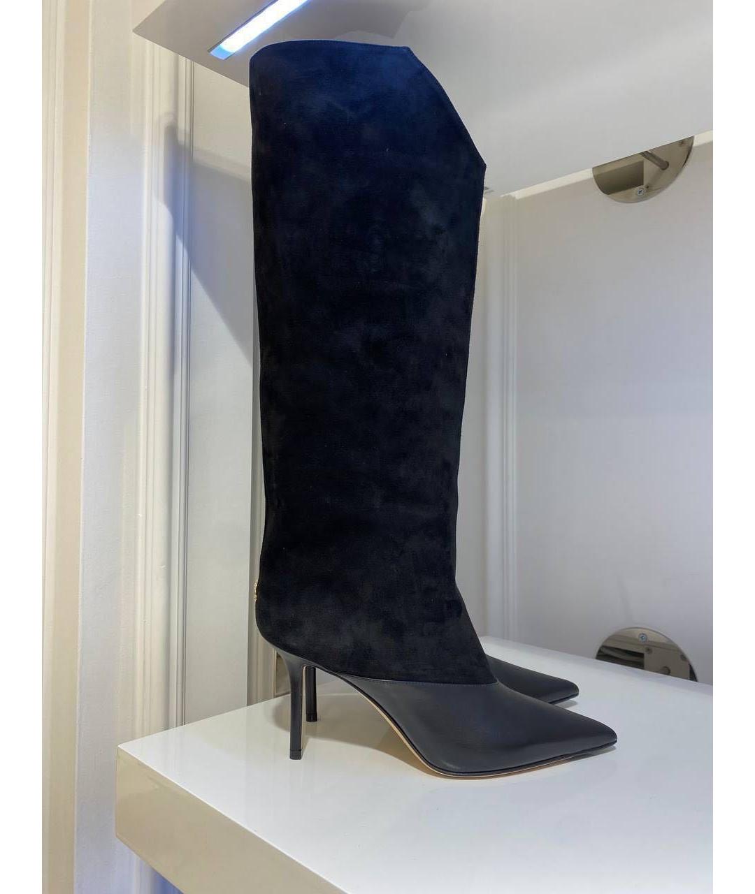 JIMMY CHOO Черные кожаные сапоги, фото 4