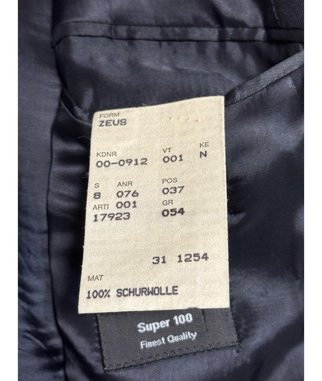 HUGO BOSS Темно-синий шерстяной пиджак, фото 3
