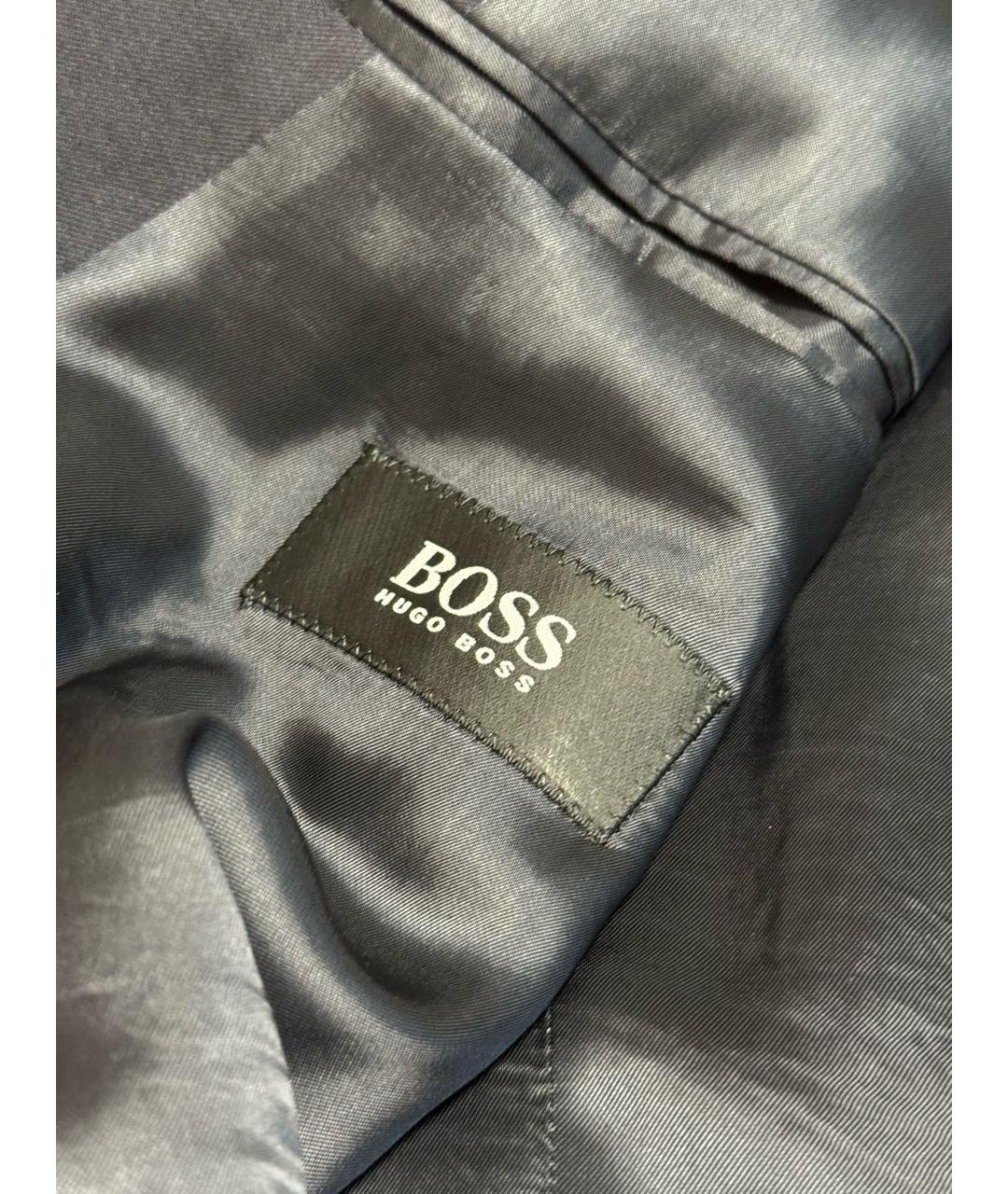 HUGO BOSS Темно-синий шерстяной пиджак, фото 5