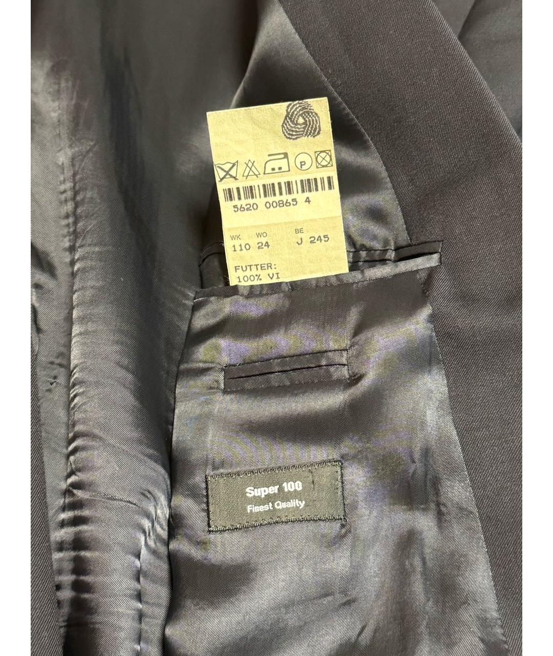 HUGO BOSS Темно-синий шерстяной пиджак, фото 4