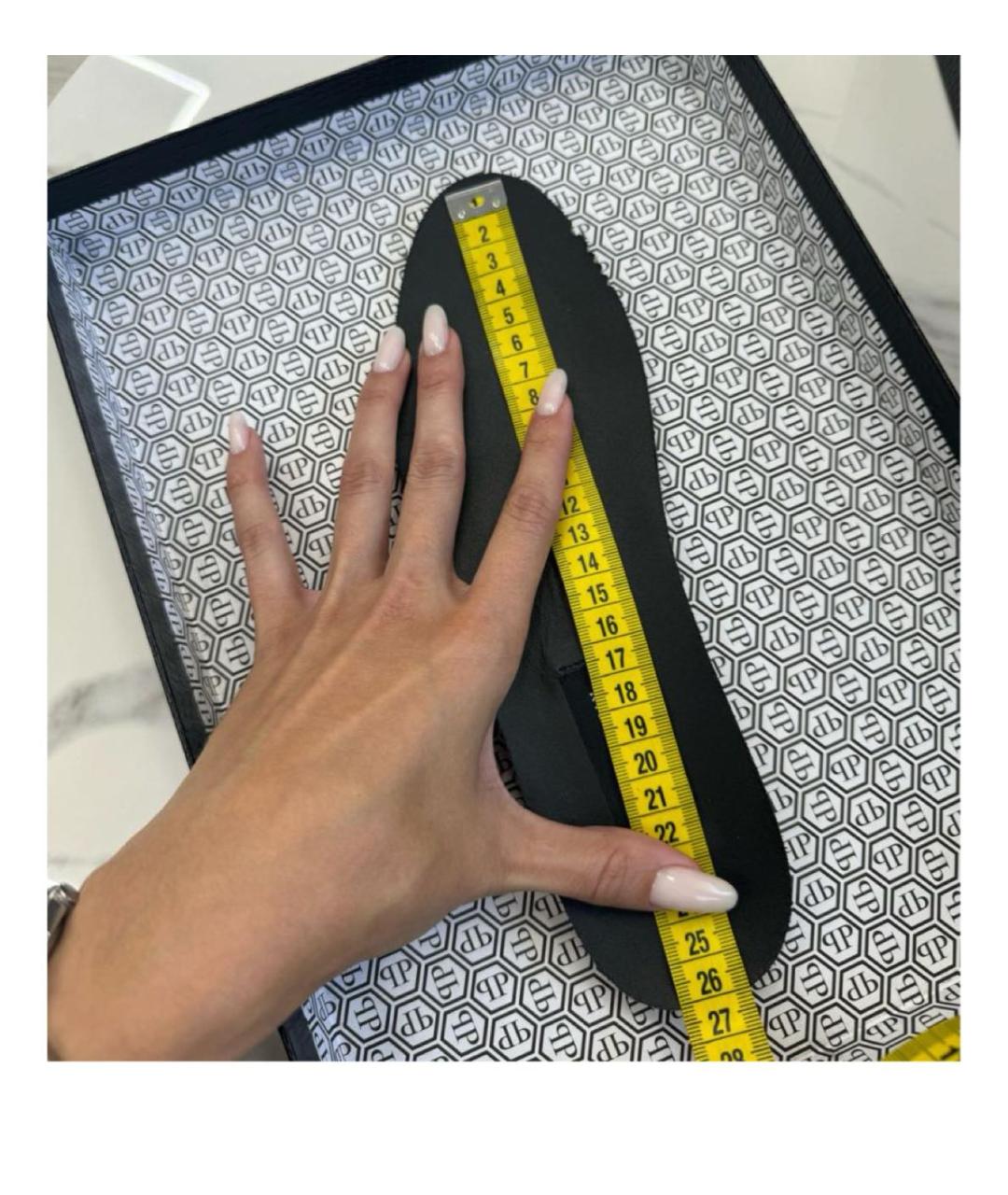 PHILIPP PLEIN Черные кожаные низкие кроссовки / кеды, фото 6