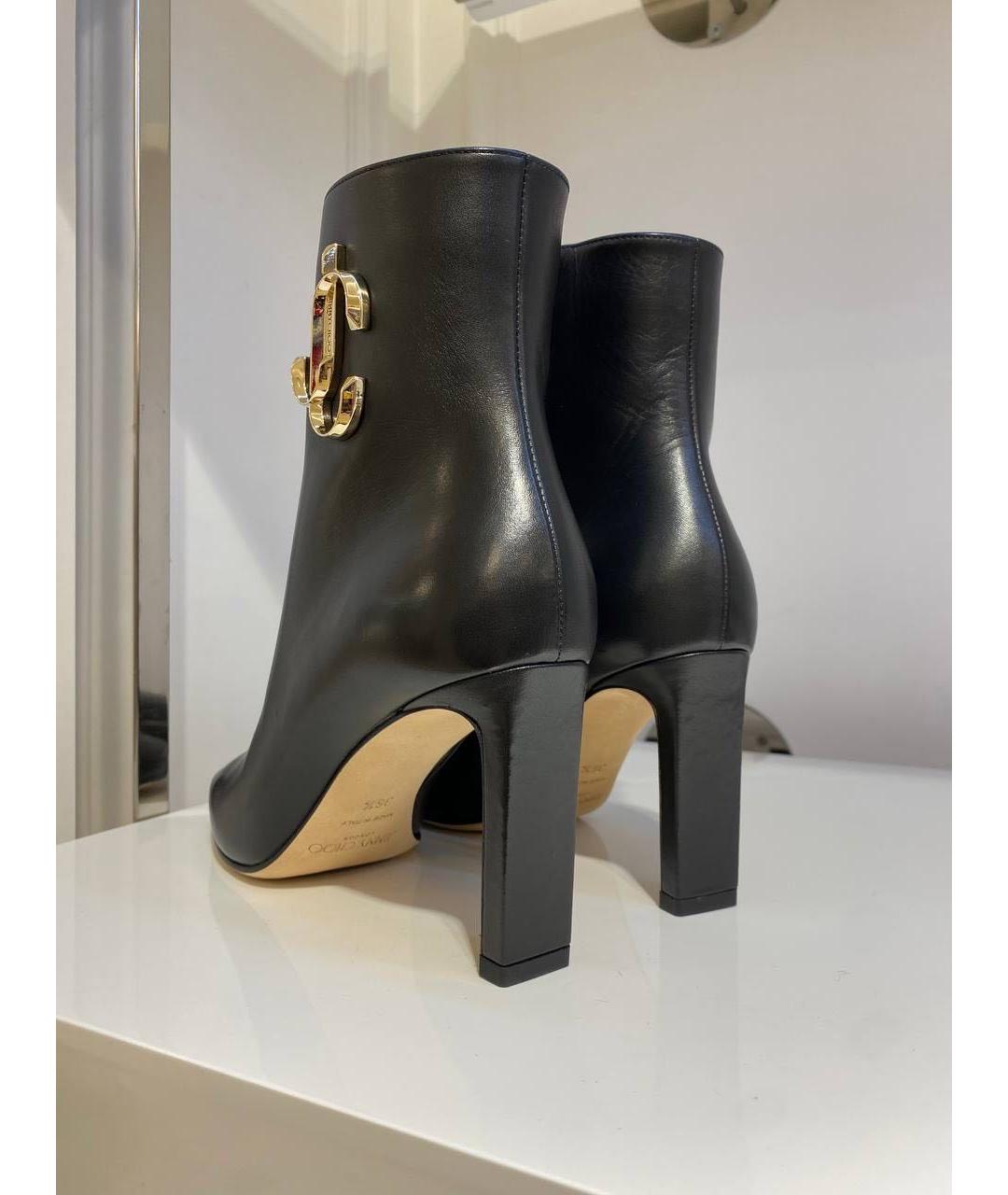 JIMMY CHOO Черные кожаные ботильоны, фото 3