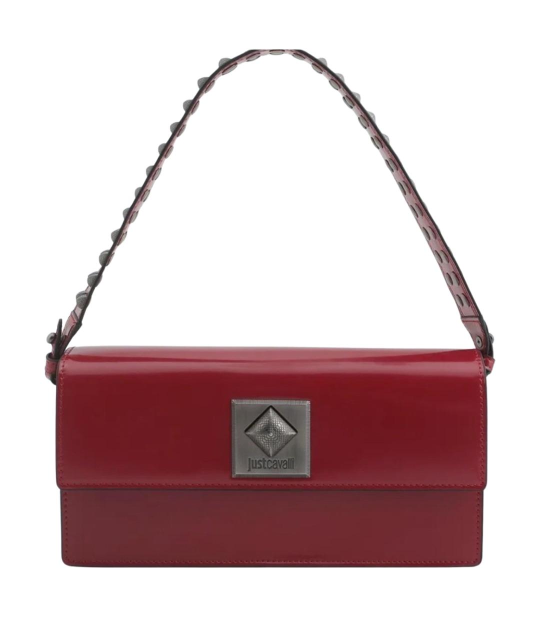 JUST CAVALLI Красная сумка с короткими ручками из искусственной кожи, фото 1