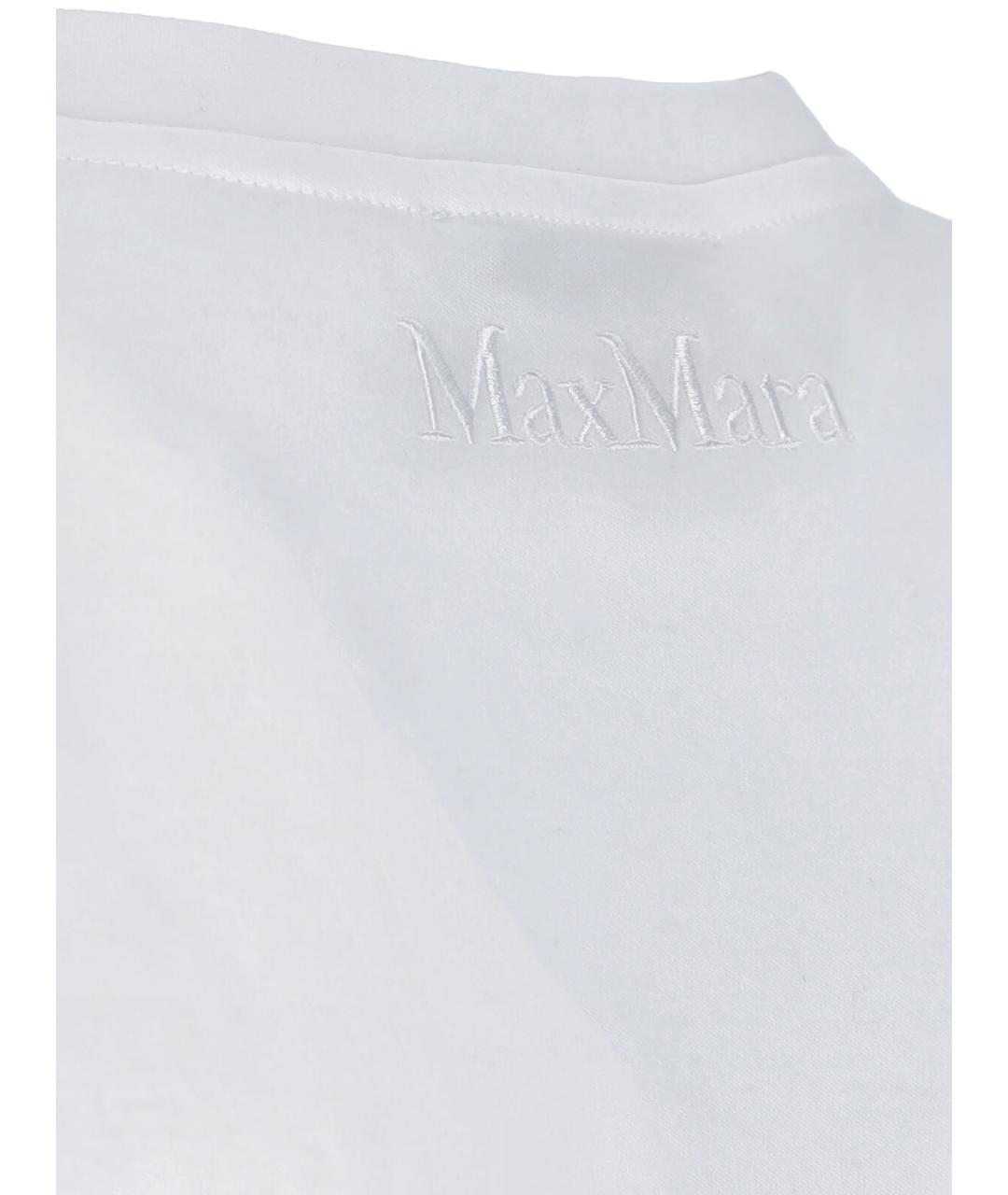 MAX MARA Белая хлопковая футболка, фото 3