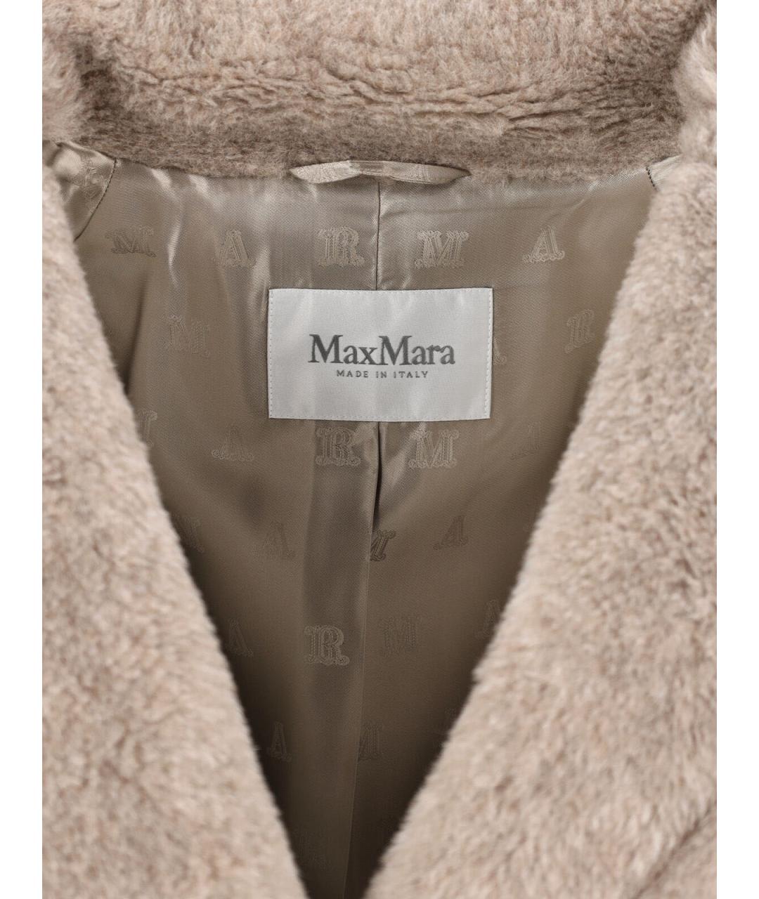 MAX MARA Бежевое шерстяное пальто, фото 3