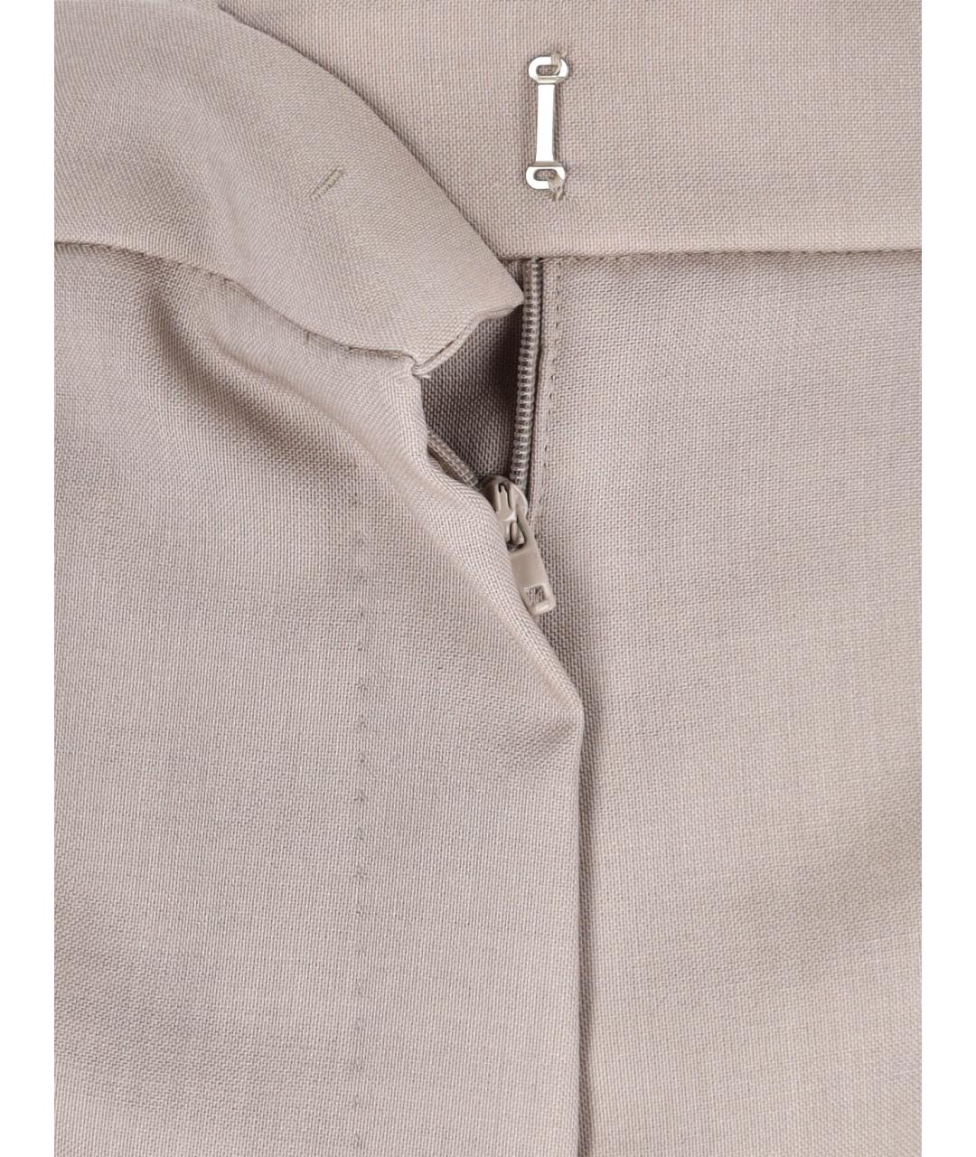 MAX MARA Бежевые шерстяные шорты, фото 5