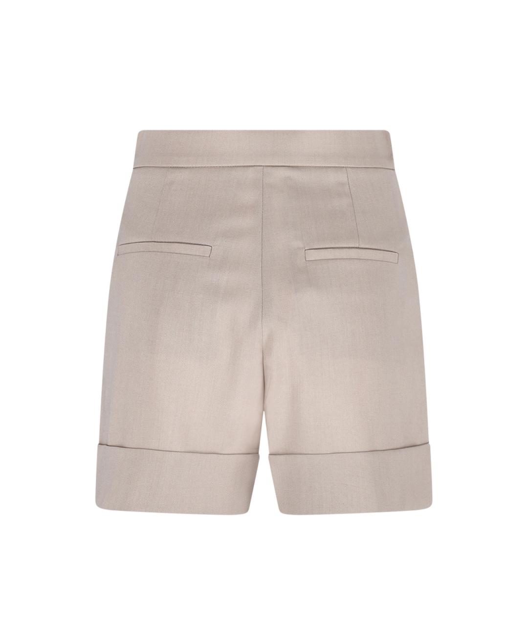 MAX MARA Бежевые шерстяные шорты, фото 2