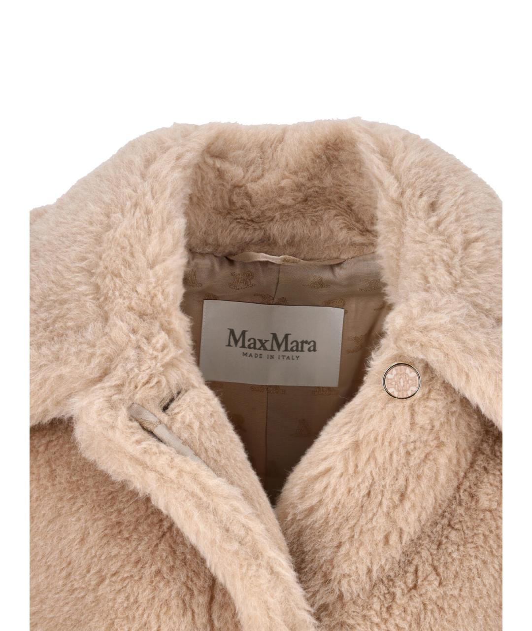 MAX MARA Бежевое шерстяное пальто, фото 4