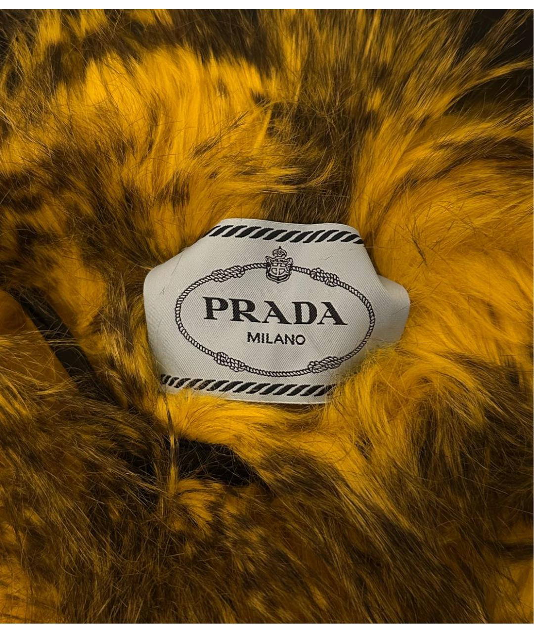 PRADA Темно-синее полиамидовое пальто, фото 4